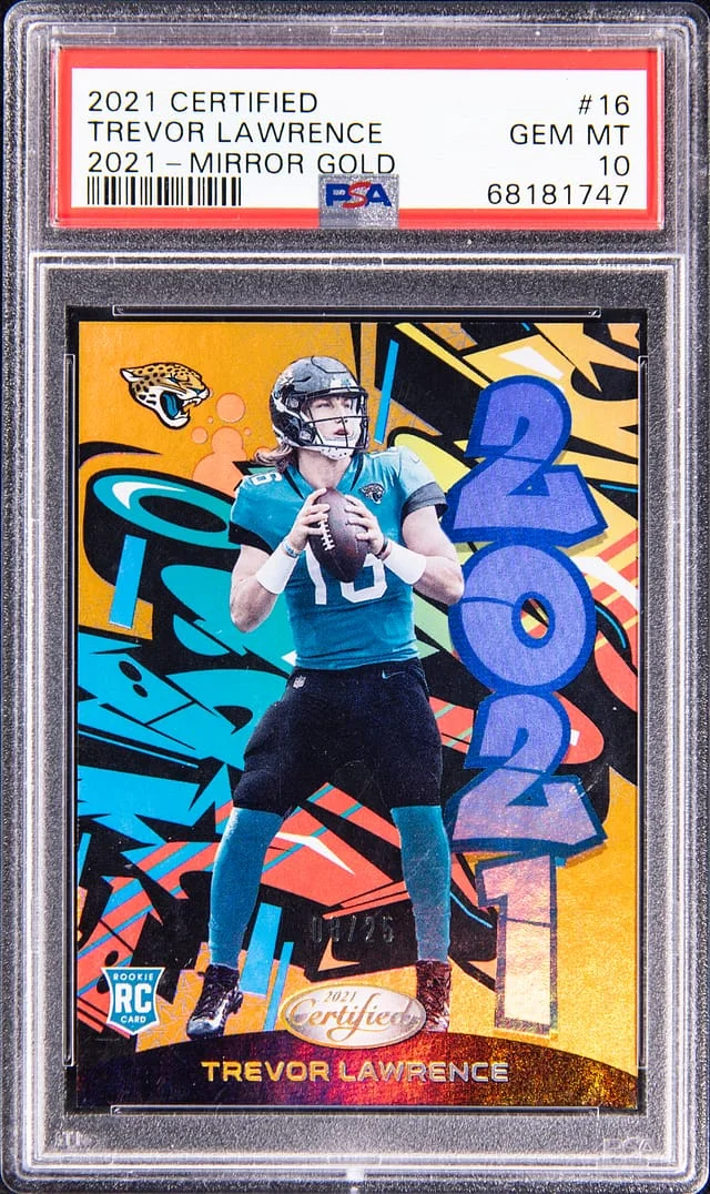 2021 Panini Certified Trevor Lawrence 2021 Mirror Gold #2021-16 card image