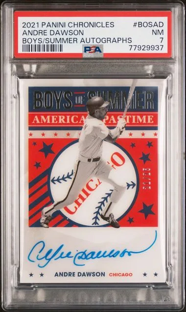 2021 Panini Chronicles America's Pastime Boys Of Summer Autographs Bosad Andre Dawson #no-number card image