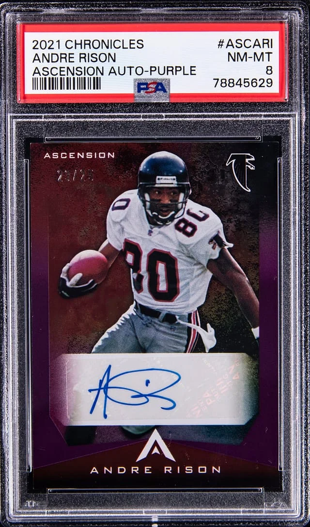 2021 Panini Chronicles Andre Rison Ascension Auto Purple #ASC-ARI card image