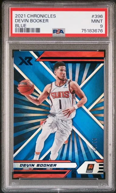 2021 Panini Chronicles Devin Booker Blue #396 card image