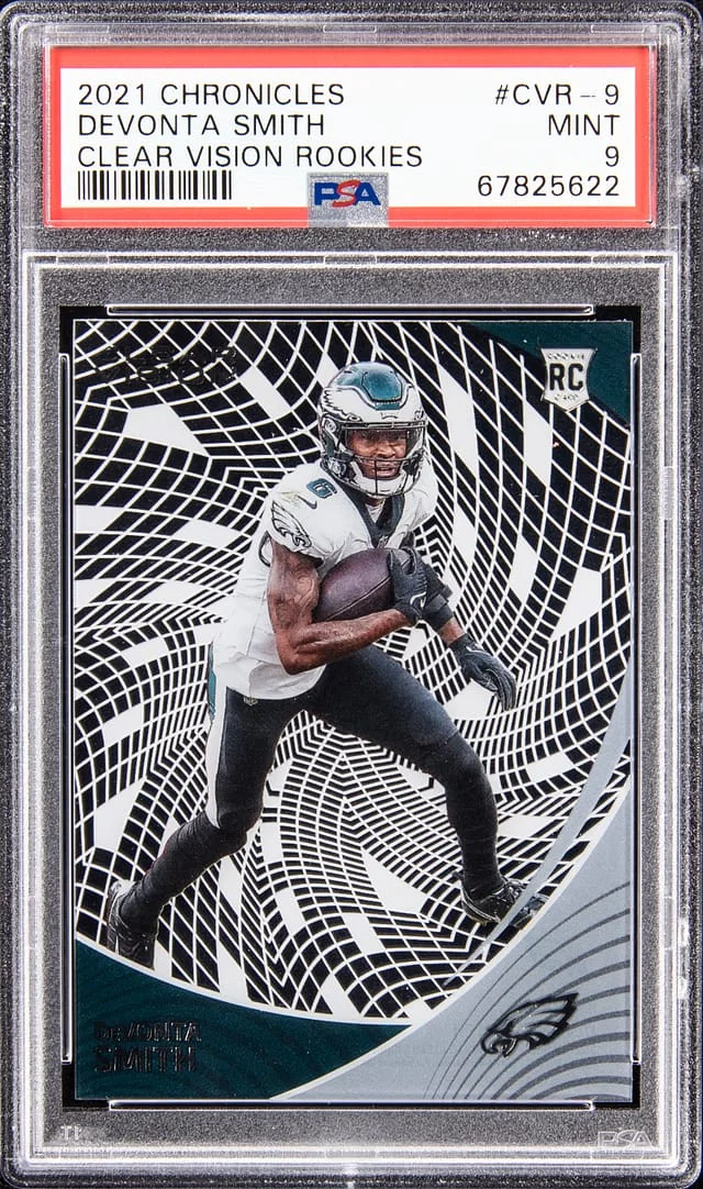 2021 Panini Chronicles DeVonta Smith Clear Vision Rookies #CVR-9 card image