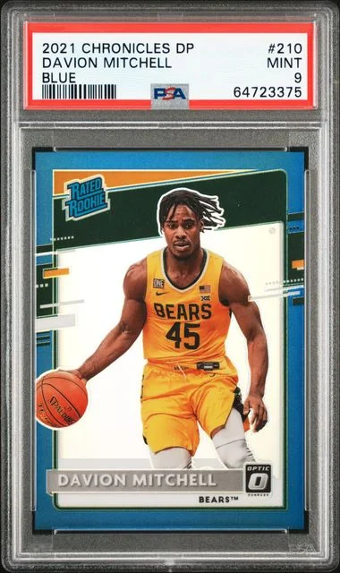 2021 Panini Chronicles Draft Picks Davion Mitchell Blue #210 card image