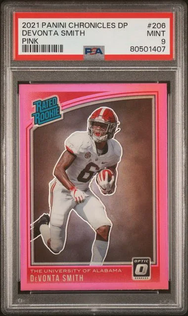 2021 Panini Chronicles Draft Picks Devonta Smith Pink #206 card image