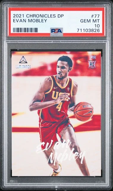 2021 Panini Chronicles Draft Picks Evan Mobley #77 card image