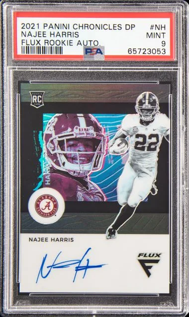 2021 Panini Chronicles Draft Picks Flux Autographs Nh Najee Harris #no-number card image