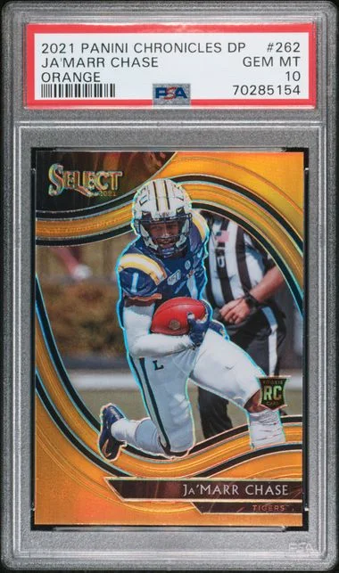 2021 Panini Chronicles Draft Picks Ja'Marr Chase Orange #262 card image