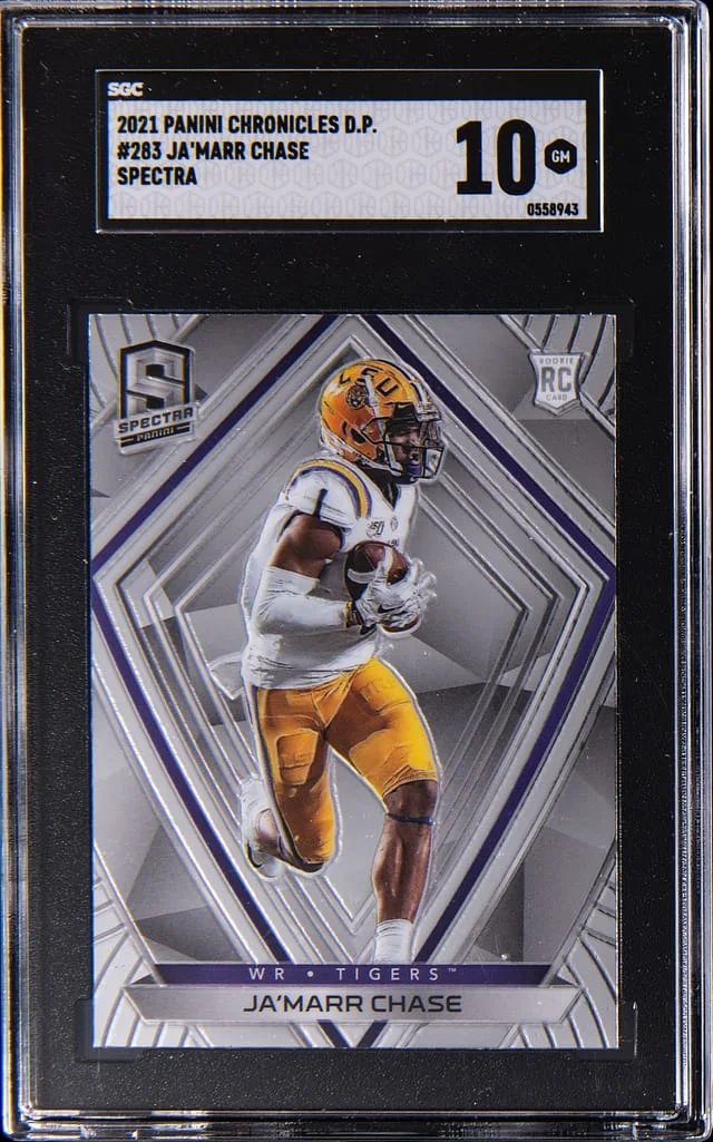 2021 Panini Chronicles Draft Picks Ja'Marr Chase Spectra #283 card image