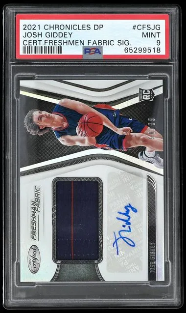 2021 Panini Chronicles Draft Picks Josh Giddey Certified Freshman Fabric Signature #CFSJG card image