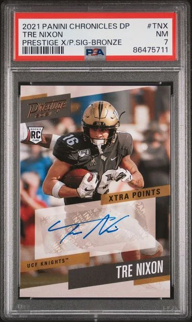 2021 Panini Chronicles Draft Picks Tre Nixon Prestige Xtra Points Signatures Bronze #TNX card image