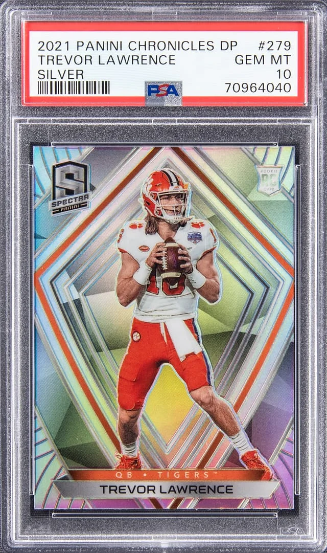 2021 Panini Chronicles Draft Picks Trevor Lawrence Silver Prizm #279 card image