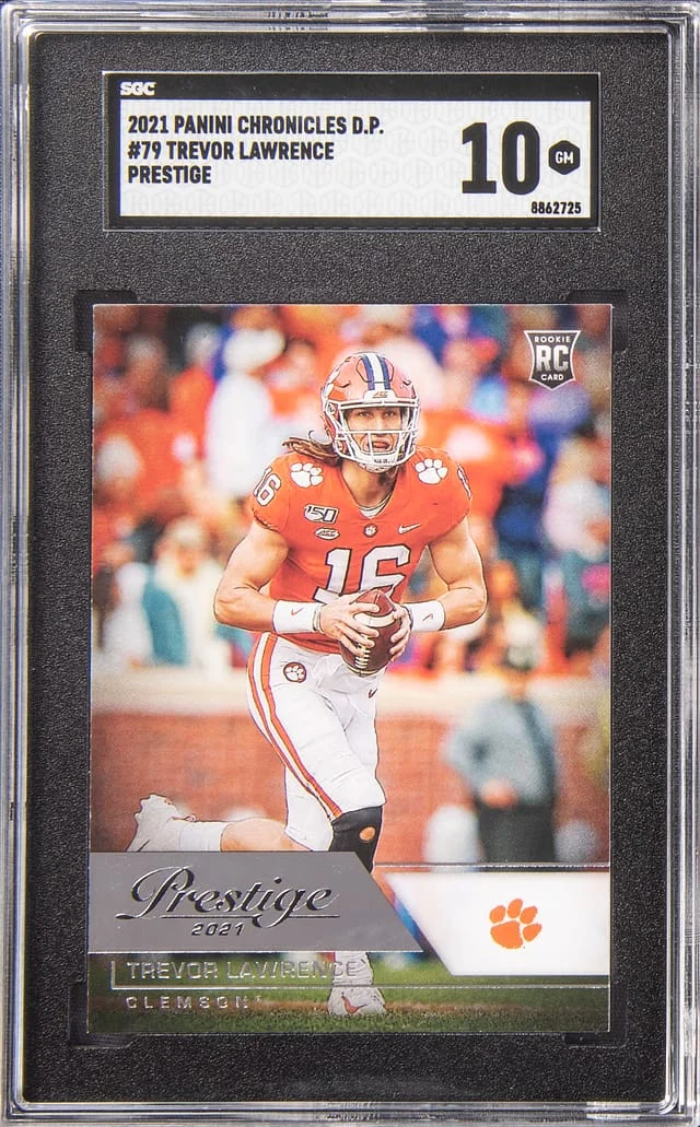 2021 Panini Chronicles Draft Picks Trevor Lawrence Pink #79 card image