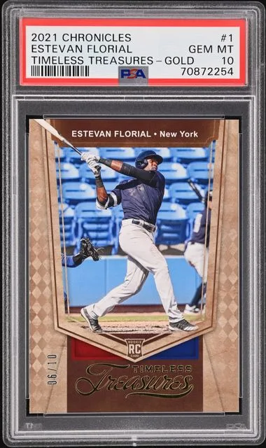 2021 Panini Chronicles Estevan Florial Timeless Treasures Gold #1 card image