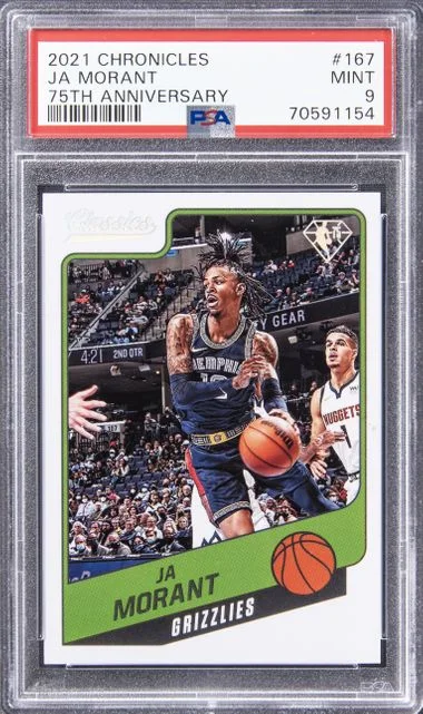2021 Panini Chronicles Ja Morant 75Th Anniversary #167 card image
