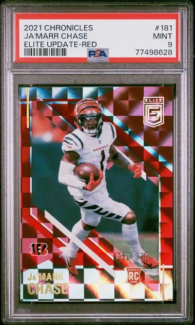 2021 Panini Chronicles Ja'Marr Chase Elite Update Red #181 card image