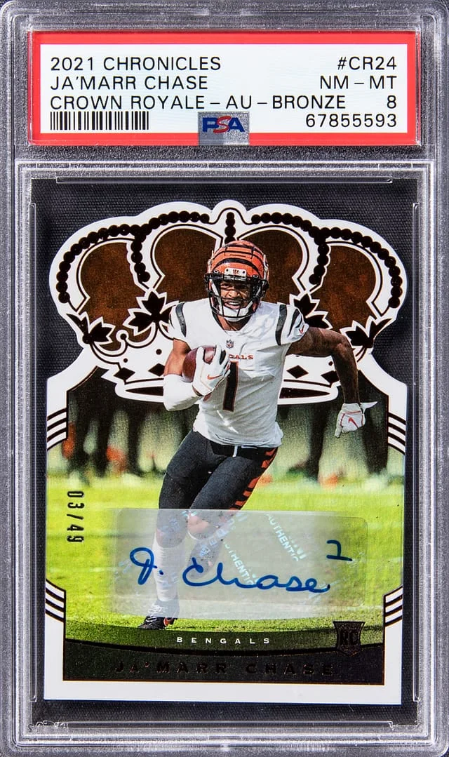 2021 Panini Chronicles Ja'Marr Chase Crown Royale #CR-24 card image