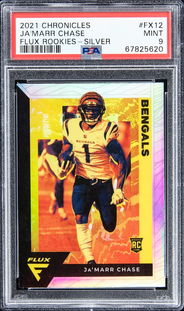 2021 Panini Chronicles Ja'Marr Chase Flux Rookies Silver #FX-12 card image