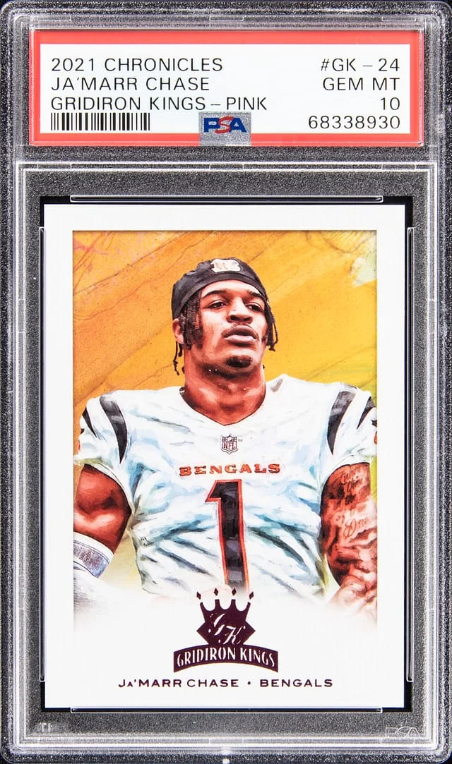 2021 Panini Chronicles Ja'Marr Chase Gridiron Kings Pink #GK-24 card image