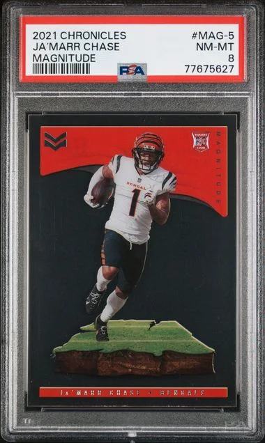 2021 Panini Chronicles Ja’Marr Chase Magnitude #Mag-5 card image