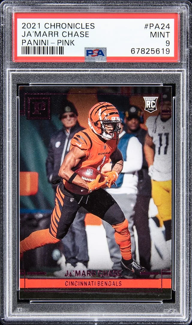 2021 Panini Chronicles Ja'Marr Chase Panini Pink #PA-24 card image