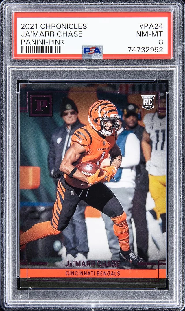 2021 Panini Chronicles Ja'Marr Chase Panini-Pink #PA24 card image