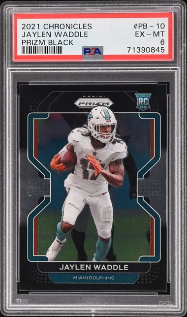 2021 Panini Chronicles Jaylen Waddle Prizm Black #PB-10 card image