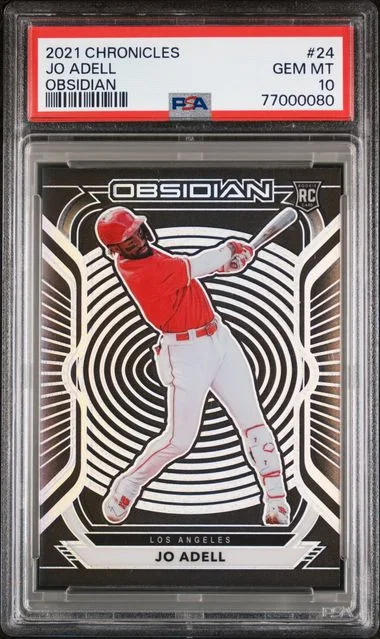 2021 Panini Chronicles Jo Adell Obsidian #24 card image