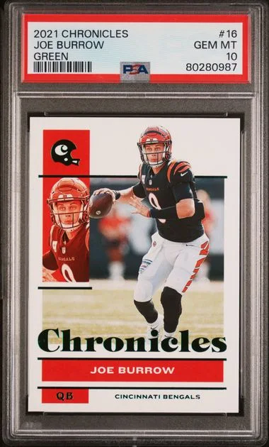 2021 Panini Chronicles Joe Burrow Green #16 card image