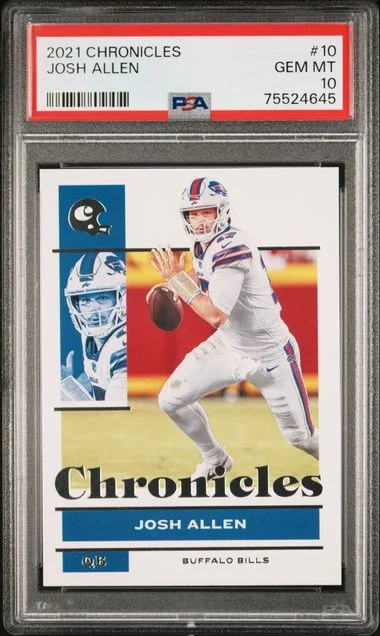 2021 Panini Chronicles Josh Allen Blue #10 card image