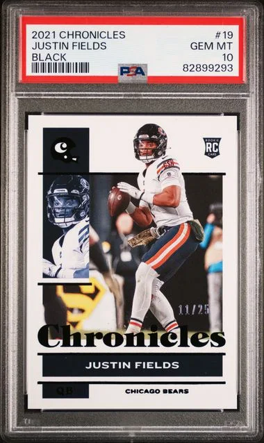 2021 Panini Chronicles Justin Fields Black #19 card image