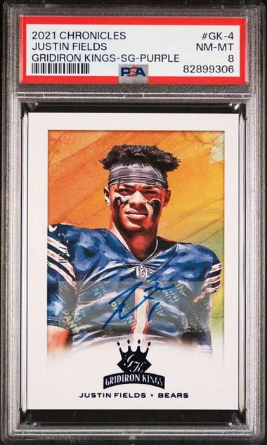 2021 Panini Chronicles Justin Fields Gridiron Kings #GK-4 card image
