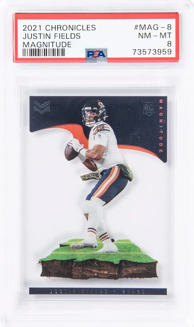 2021 Panini Chronicles Justin Fields Magnitude #MAG-8 card image