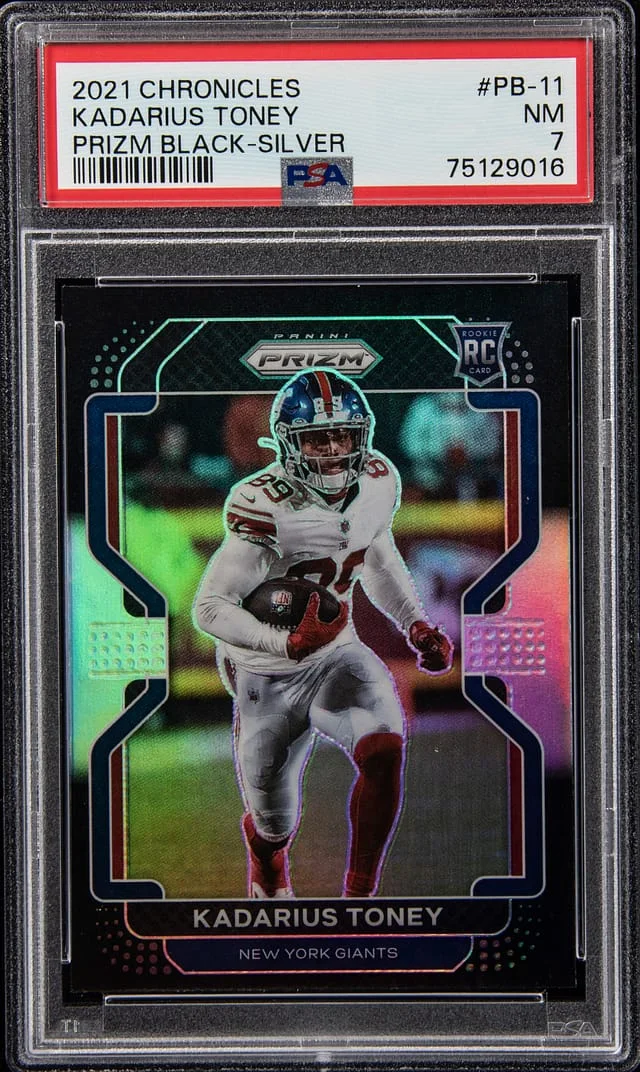 2021 Panini Chronicles Kadarius Toney Prizm Black Silver #PB-11 card image