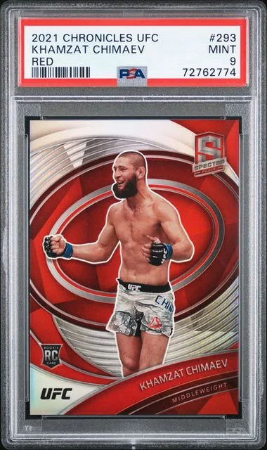 2021 Panini Chronicles Khamzat Chimaev UFC Red #293 card image