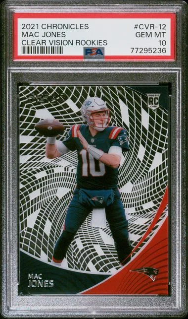 2021 Panini Chronicles Mac Jones Clear Vision Rookies #CVR-12 card image