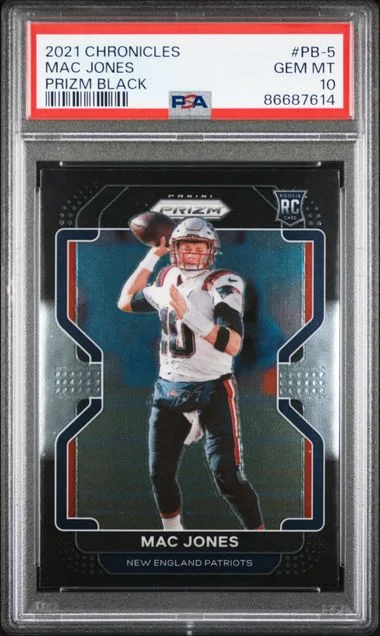 2021 Panini Chronicles Mac Jones Prizm Black #PB-5 card image