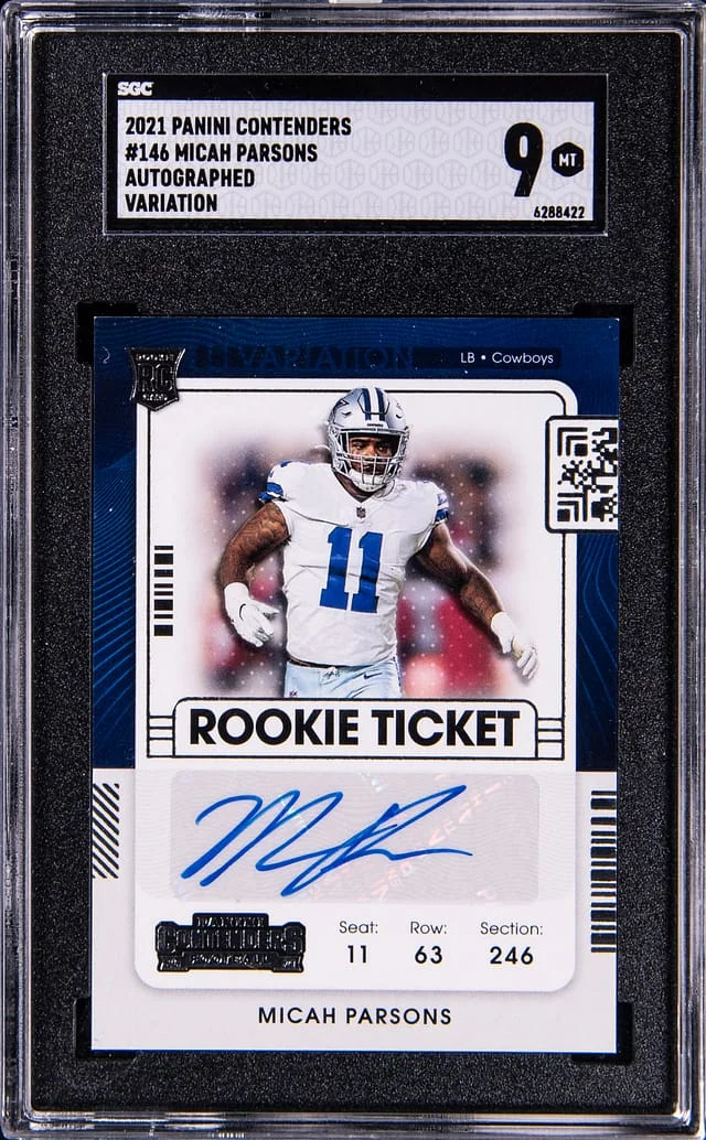 2021 Panini Chronicles Micah Parsons Autographed #146 card image