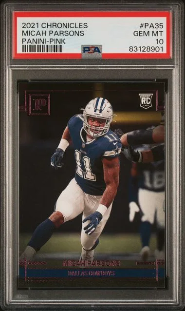 2021 Panini Chronicles Micah Parsons Panini Pink #PA35 card image
