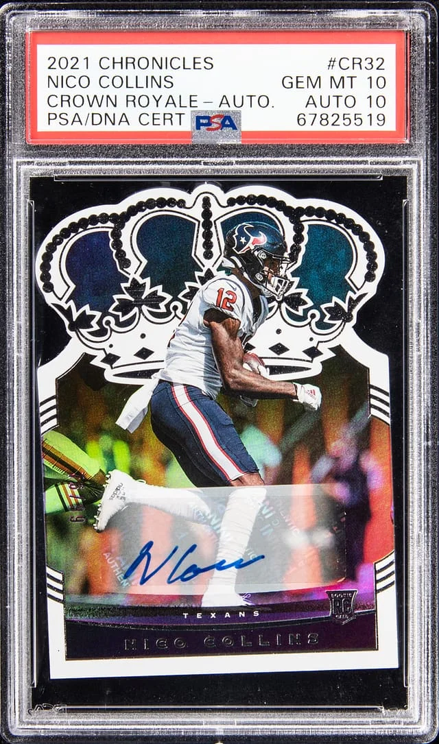 2021 Panini Chronicles Nico Collins Crown Royal Autograph #CR-32 card image