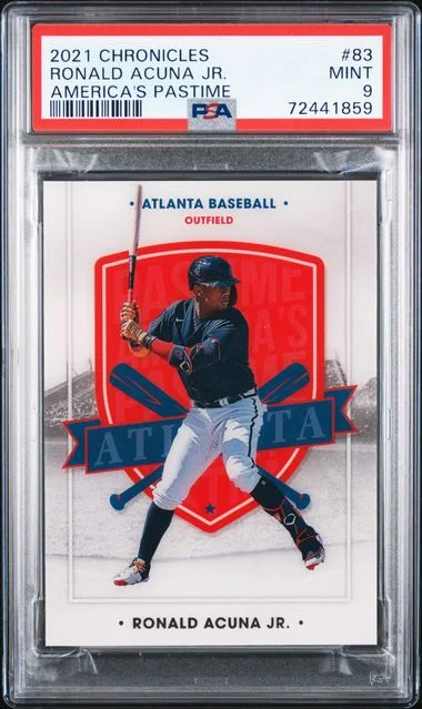 2021 Panini Chronicles Ronald Acuna Jr. America's Pastime #83 card image
