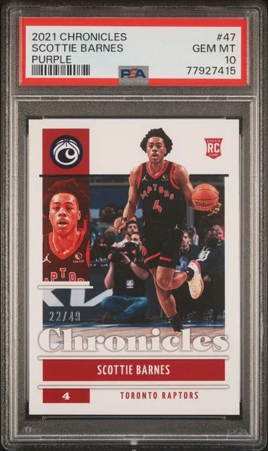 2021 Panini Chronicles Scottie Barnes Purple #47 card image