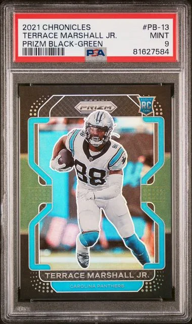 2021 Panini Chronicles Terrace Marshall Jr Prizm Black Green #PB-13 card image