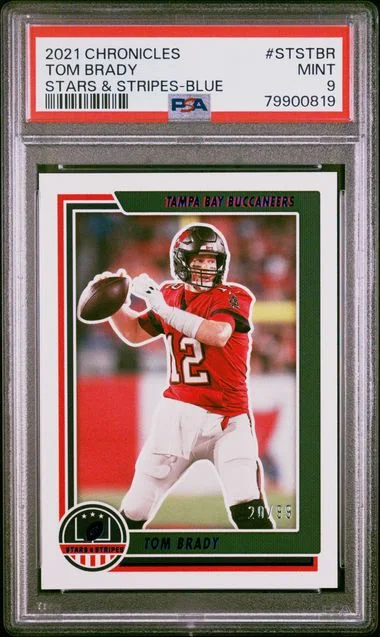 2021 Panini Chronicles Tom Brady Stars & Stripes Blue #STSTBR card image