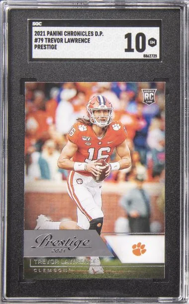 2021 Panini Chronicles Trevor Lawrence Prestige Draft Picks #79 card image