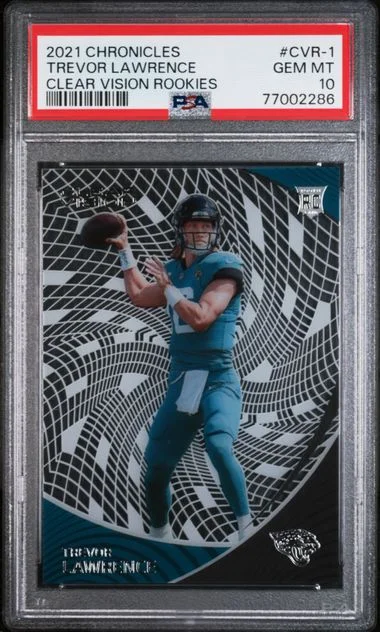 2021 Panini Chronicles Trevor Lawrence Clear Vision Rookies #CVR-1 card image