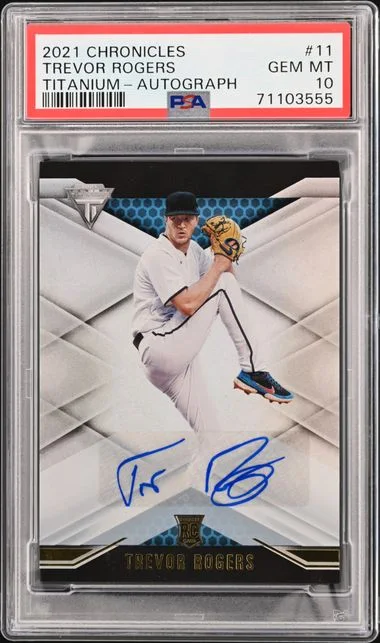 2021 Panini Chronicles Trevor Rogers Titanium Autograph #11 card image