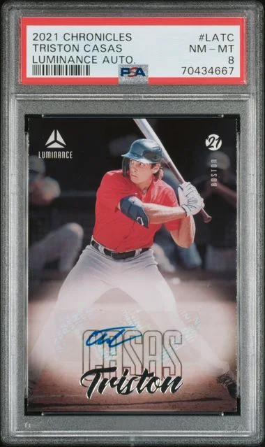 2021 Panini Chronicles Triston Casas Luminance Autographs #LA-TC card image