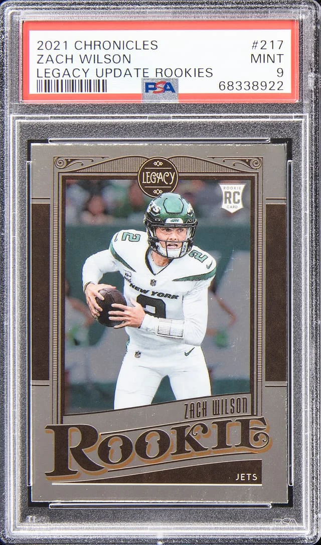 2021 Panini Chronicles Zach Wilson Legacy Update Rookies #217 card image