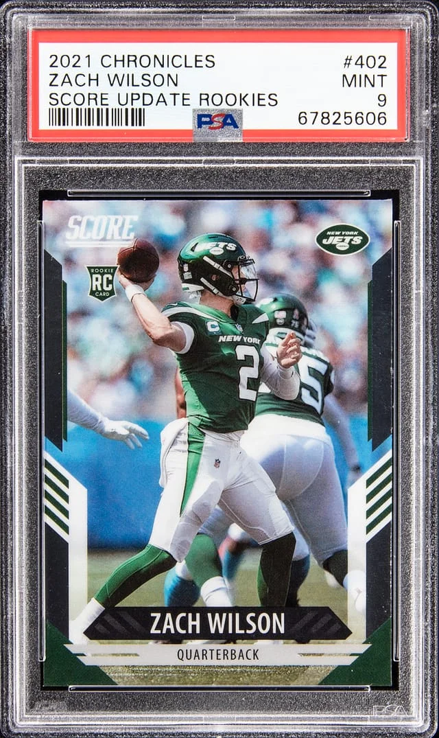 2021 Panini Chronicles Zach Wilson Score Update Rookies #402 card image