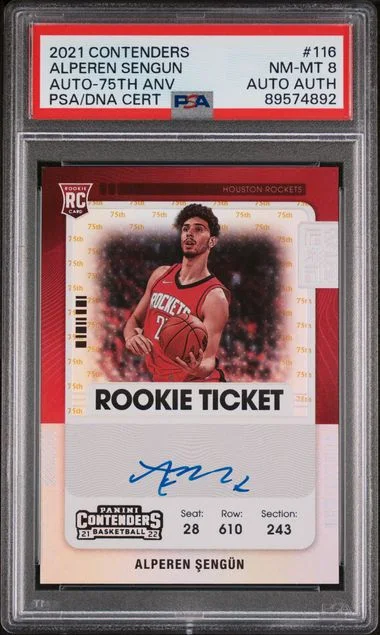 2021 Panini Contenders Alperen Sengun Autograph-75th Anniversary #116 card image