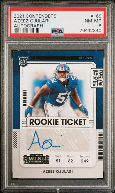 2021 Panini Contenders Azeez Ojulari Autograph #169 card image